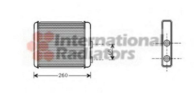 VAN WEZEL 37006259 -  Теплообменник, отопление салона